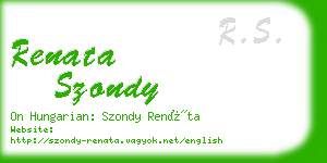 renata szondy business card